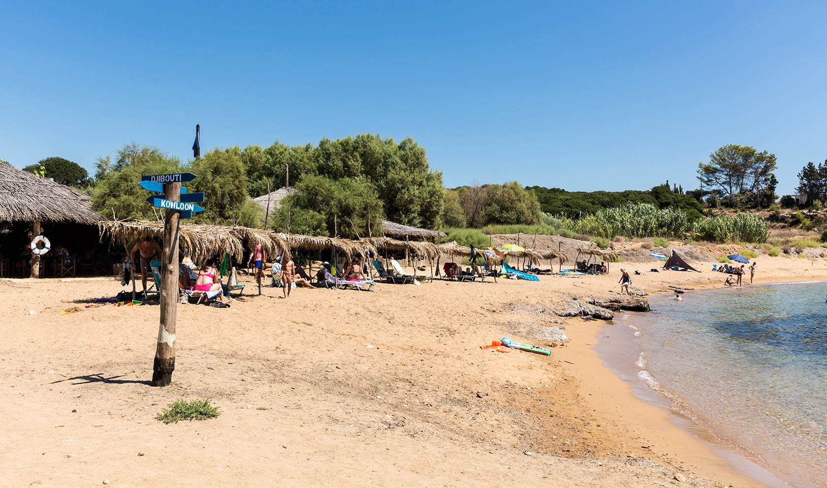Crystal clear waters of Vatsa Beach with stunning blue colors